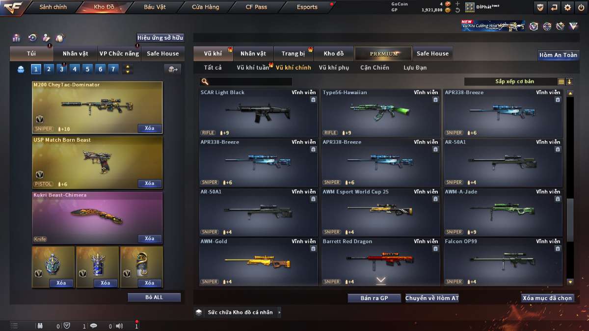 shop acc cf uy tin gia re